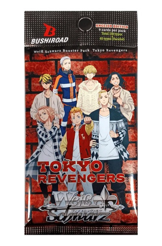 Booster Weiss Schwarz Tokyo Revengers Anime Sobre 9 Cartas