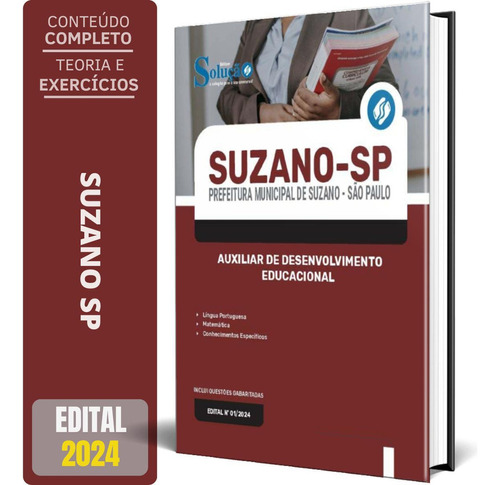 Apostila Prefeitura Suzano Sp 2024 Auxiliar Desenvolvimento