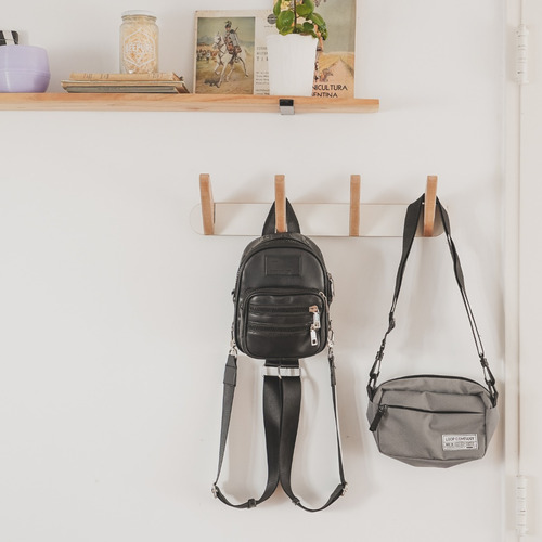 Imagen 9 de 10 de Estantería Madera 82x60x35 + Perchero Pared - Envío Gratis