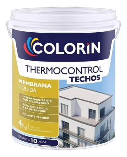 Thermocontrol Techos Membrana Liquida 1 Kg Colorin Dimensi 