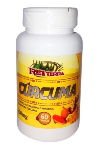 Cúrcuma 60 Cápsulas 500 Mg Rei Terra