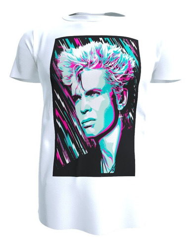 Polera Billy Idol Unisex, Poliester Tacto Algodon