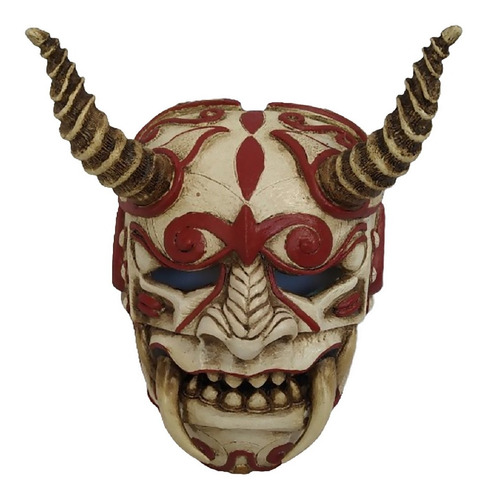 Mascara Oni Demonio Samurái Guerrero Ancestral Hannya Cráneo