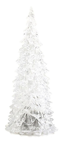 Set 3 Pinos Led Blanco Cálido  6.8x17 Cm Decoración Navidad