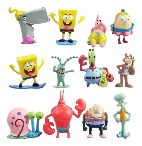 Set De Muñecas De 12 Piezas De La Serie Bob Esponja