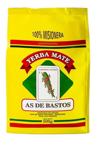 Yerba Mate Directo De Fabrica As De Bastos X 500grs/pack 5k