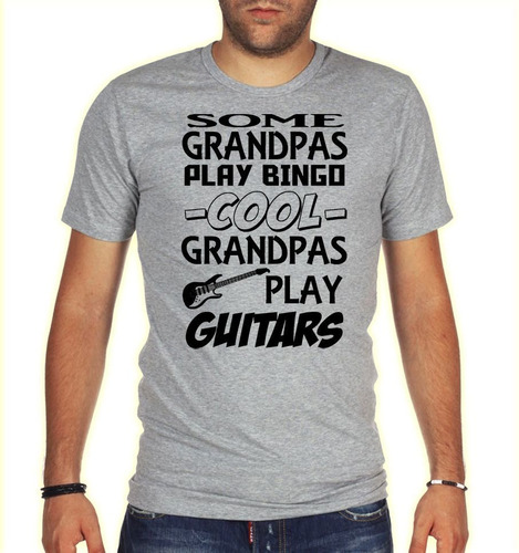 Remera De Hombre Dia Del Padre Abuelo Guitarra Guitarrista