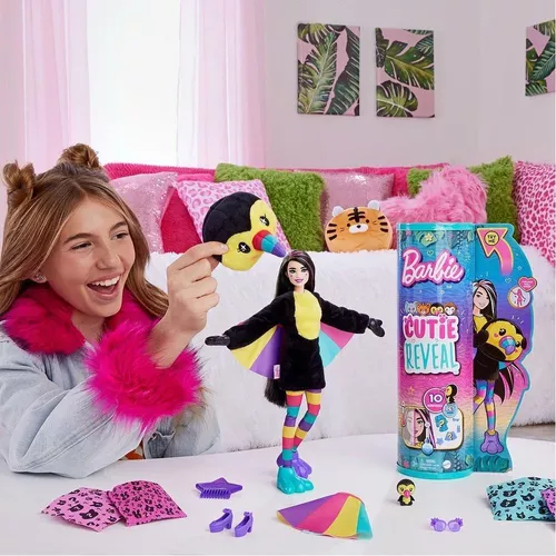 Barbie Cutie Reveal Boneca Série Selva Item Sortido – 1 Unidade