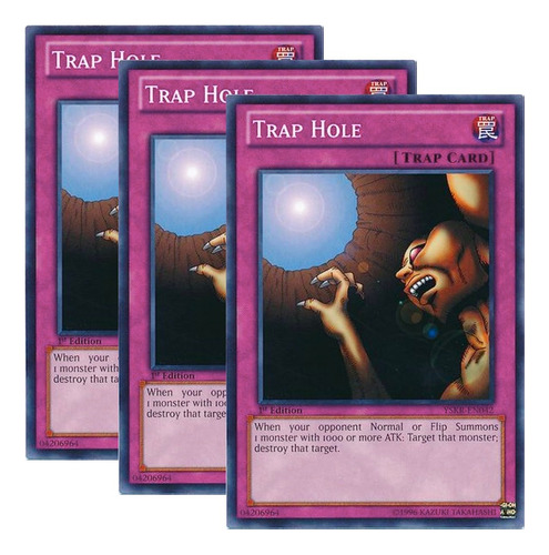 Trap Hole Agujero Trampa Yugioh Tcg Original 3unidad