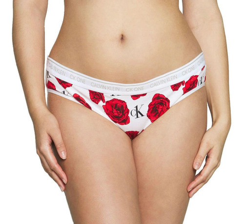 Imagem 1 de 5 de Calcinha Tanga Calvin Klein Underwear Estampado Floral Rosas