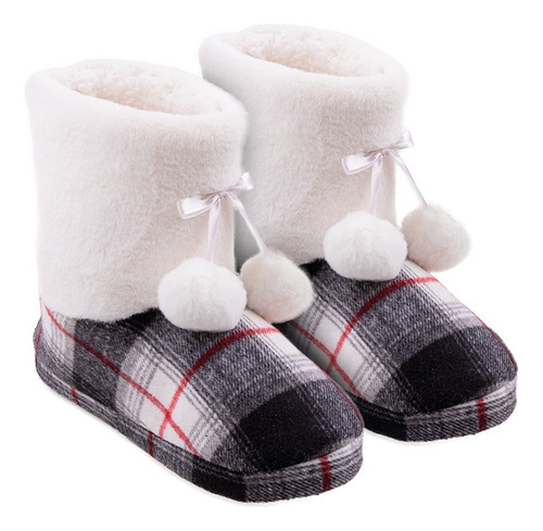 Pantufa Bota Feminina Polar Forrada Quentinha Antiderrapante