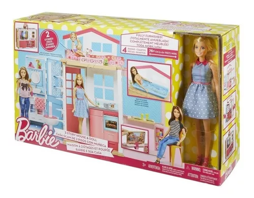 Barbie Casa 2 Andares glam Glamour com Boneca - Pirlimpimpim