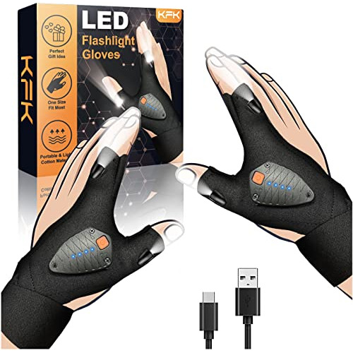 Regalos Del Día Del Padre, Guantes De Linterna Led Rec...