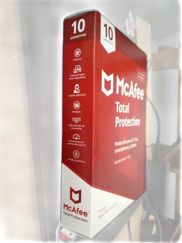 Antivirus Mcafee Total Protection 10 Equipos 1 Año Físico