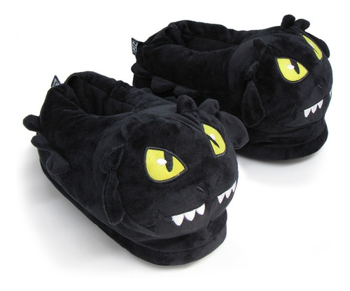 Imagem 6 de 7 de Pantufa Pelúcia 3d Dragão Banguela - Solado De Borracha