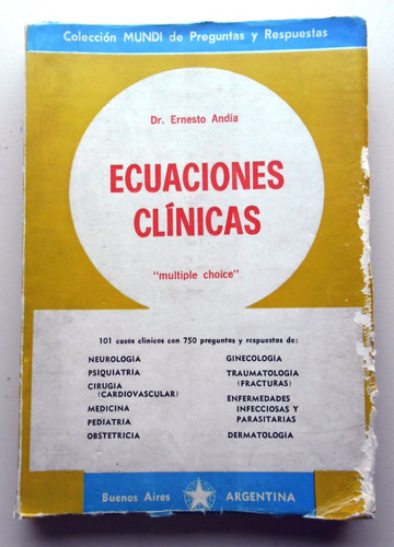 Ecuaciones Clínicas - Dr. Ernesto Andía - 1970