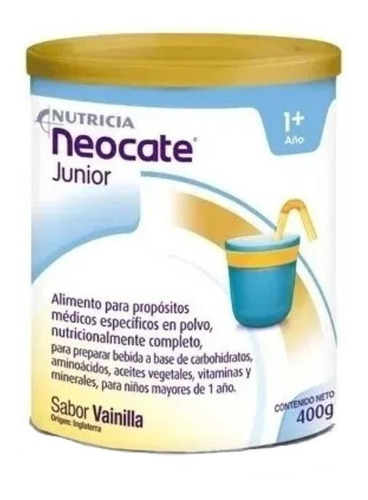 Imagen 1 de 1 de Leche de fórmula  en polvo Nutricia Neocate Junior sabor vainilla  en lata de 400g - 12 meses 10 años