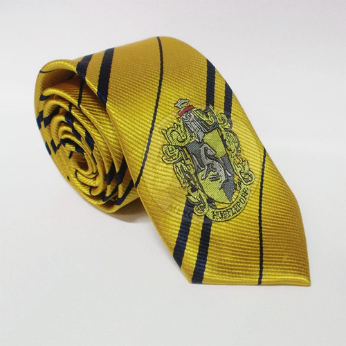 Corbata Hufflepuff Bordada Oficial - Harry Potter Disfraz