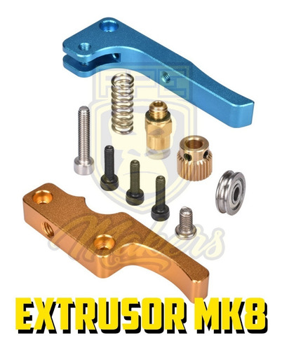 Sistema Para Extrusor Mk8 Aluminio Derecho Para Impresora 3d