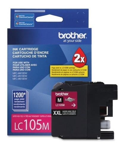 Tinta Brother Lc105m Magenta 1200 Paginas Super Alto Rend