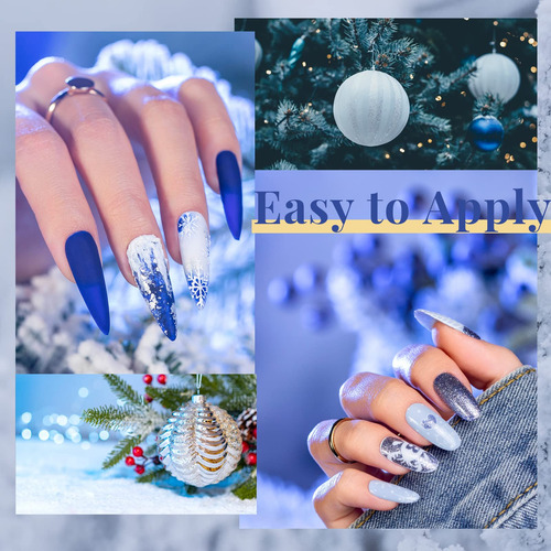 Set Esmalte De Uñas Manicura Invierno Navidad 2023 5 Pzas