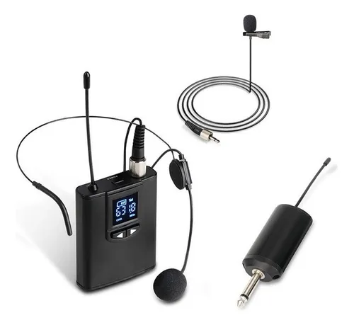 . Sistema De Micrófono Inalámbrico Usb Audífonos Y Clip