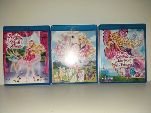 Barbie Blu-ray Colección Pony Zapatillas Mariposa Como Nuevo
