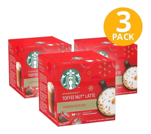 Dolce Gusto Toffee Nut Latte Starbucks 36 Capsulas 18 Tazas