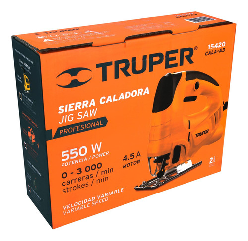 Sierra Caladora 550w + Juego De 16 Seguetas, Truper