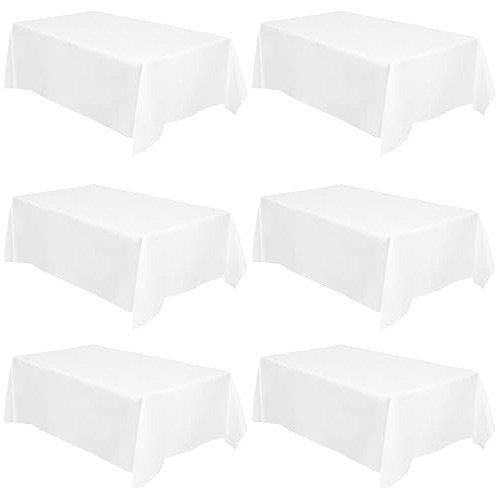 Mantel Rectangular, Blanco, 6 Piezas, 60x126, Mantel 8 ...