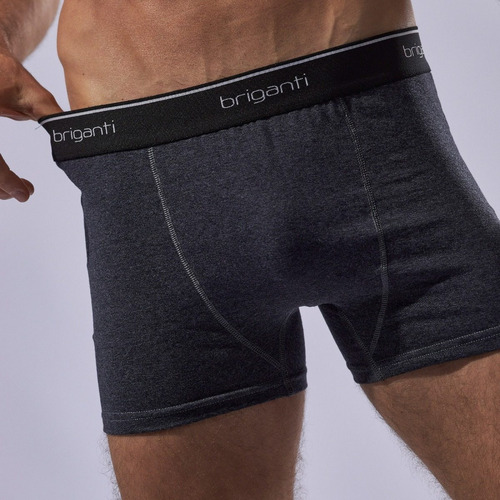Imagen 4 de 10 de Boxer Hombre Algodón Briganti Pack X3 Calzoncillos Hxim09529