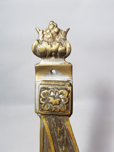 Imagen 4 de 9 de Antiguo Manijón Bronce Con Respaldo Estilo Francés Mag 59094