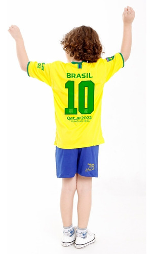 Camiseta E Short Brasil Infantil Seleção Brasileira Neymar | MercadoLivre