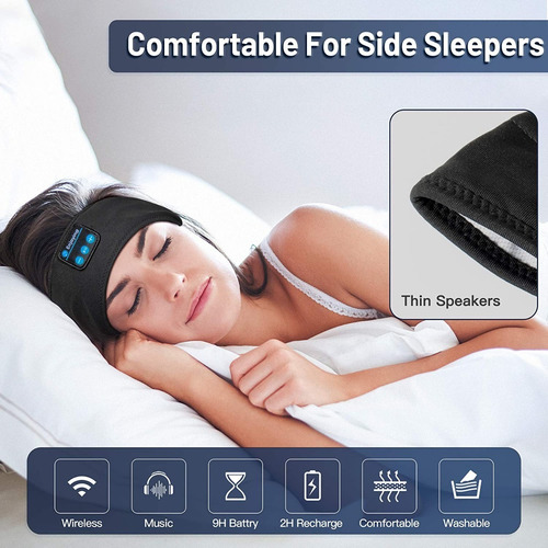 Imagen 5 de 6 de Bandana Bluetooth Auriculares Música Ejercicio Dormir Cinta