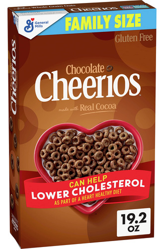 Cheerios De Chocolate, Cereales De Desayuno Con Avena, Sin G