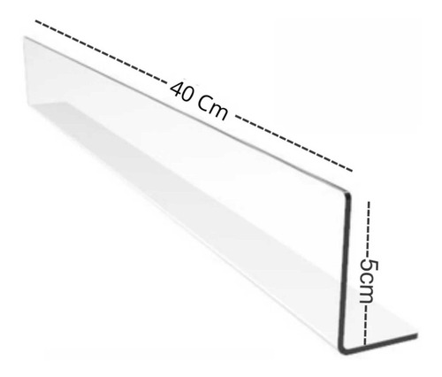 Cantoneira Aparadora De Gondolas Acrílico Resistente Mercado