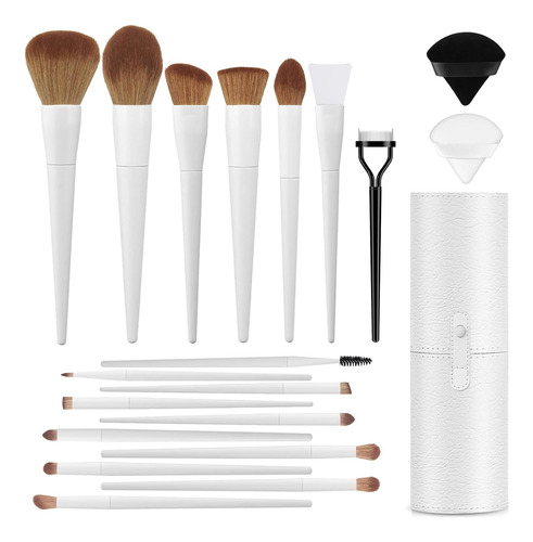 Set De Brochas De Maquillaje Profesional De 20 Piezas, Lu...