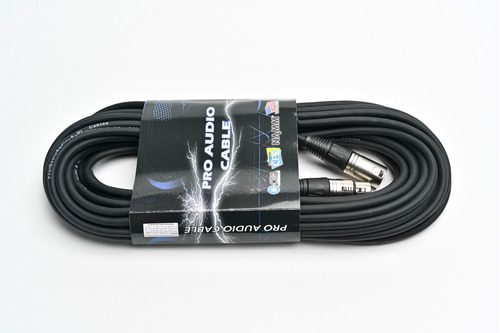 Imagen 4 de 7 de Cable Profesional Pro Audio Canon Xlr 15,2 Mts Negro Cuota