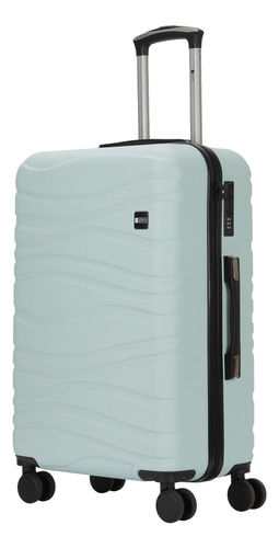Set Completo De 3 Valijas Para Viaje Zom Linea Wavy | Blue Mint Con Carcaza Rígida, Carro Reforzado Y Candado De Combinación.