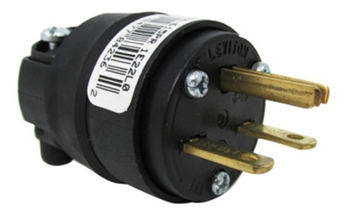 615pr Leviton Clavija Chino 2p 3h 15 250v Nema 6-15 Negra