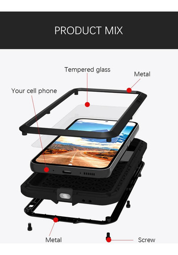 Funda P/movil, Compatible Con Samsung A54 , Love Mei, Pla...