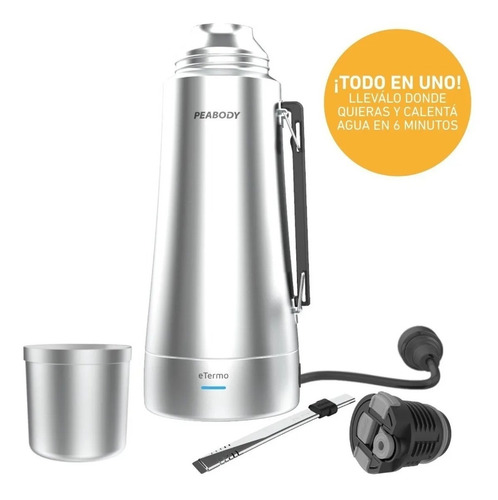 Imagen 4 de 10 de Termo Peabody E-termo 700w 1 Lts Con Pico Cebador Y Bombilla