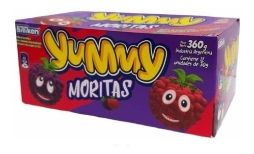 Gomitas Yummy Moritas Billiken Frutilla Caja X 12u  S Goloso