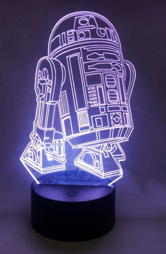 Lámpara Led 3d Star Wars R2d2