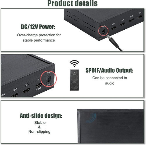 Video Wall Hdmi 3x3 Múltiples Modos De Pantallas
