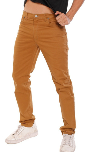  Jean Polo Club Elastizado Spandex Gabardina Mostaza Ocre