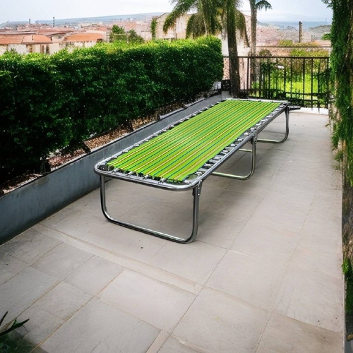Catre Clásico Eco Plegable Lona Plástica Estructura De Acero Variable