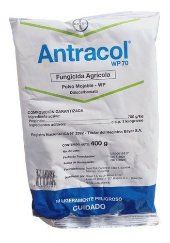 Imagen 1 de 1 de Antracol Fungicida Bayer 400gr. 