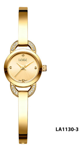 Reloj Mujer Loix® La1130-3 Dorado Con Tablero Dorado