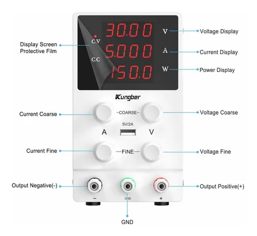 Dc Variable De La Fuente De Alimentación 30v 5a De Con...
